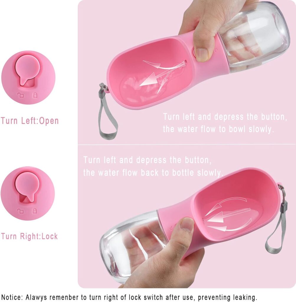 Explore top-rated dogs and water bottles! The Cibaabo travel puppy water bowl includes a food container, making it a hiking essential for girl dog moms.