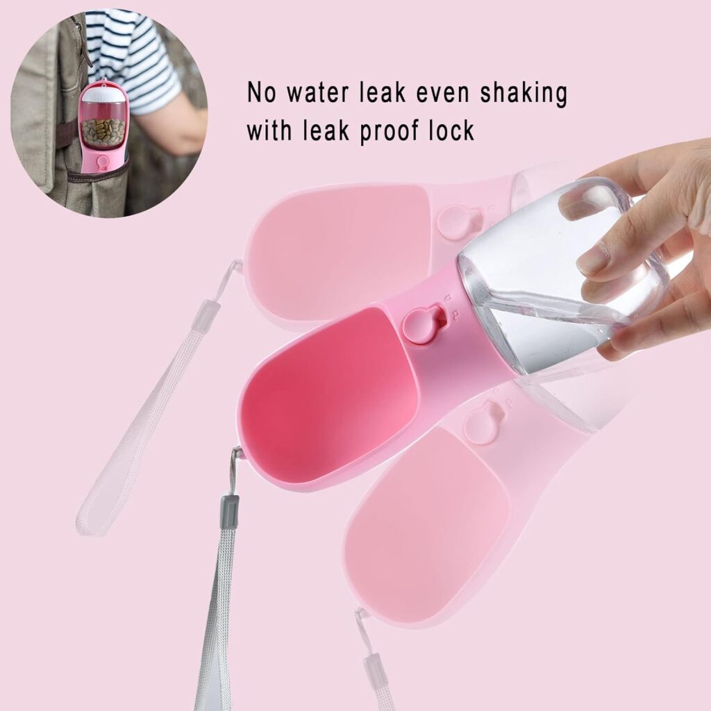 Explore top-rated dogs and water bottles! The Cibaabo travel puppy water bowl includes a food container, making it a hiking essential for girl dog moms.