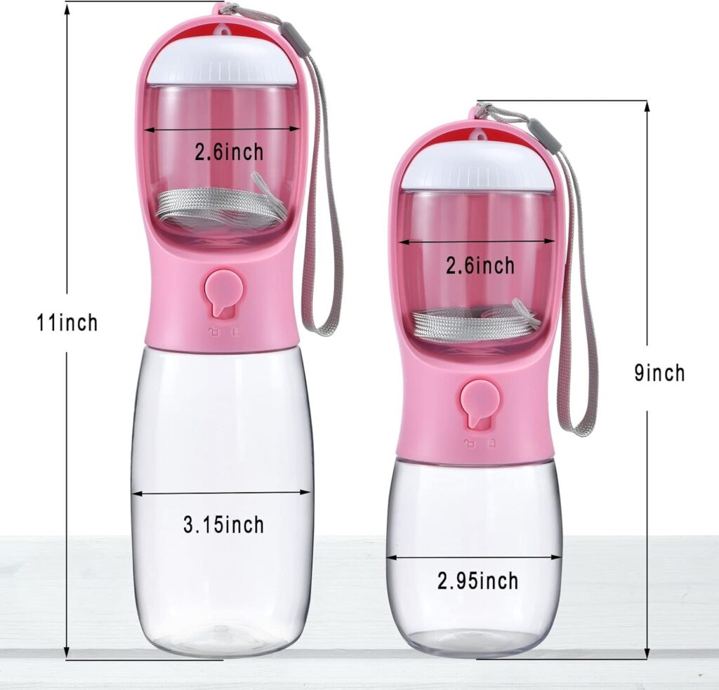 Explore top-rated dogs and water bottles! The Cibaabo travel puppy water bowl includes a food container, making it a hiking essential for girl dog moms.