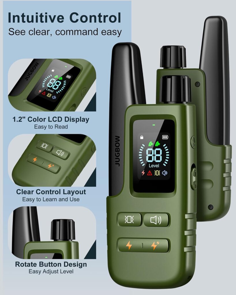Discover the INVIROX dog training collar. This IPX8 waterproof e-collar features 4 modes, a 4500FT remote, and a security lock for dogs 10-120lbs.