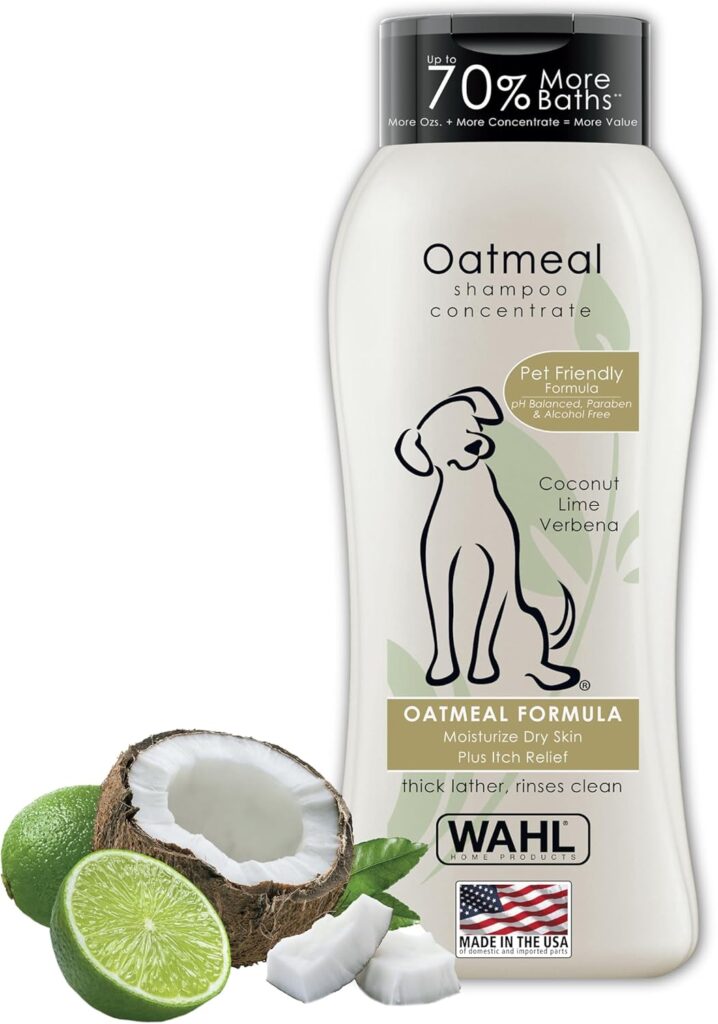 Looking for a pet-friendly formula? Try Wahl USA's hypo shampoo for dogs. This 24 oz oatmeal shampoo offers soothing dry skin and itch relief naturally.