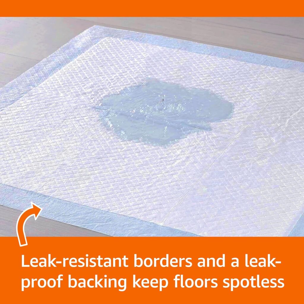 Buy Amazon Basics puppy house training pads. Featuring a quick-dry 5-layer surface, these 22x22" leak-proof potty pads protect floors. 50 count.