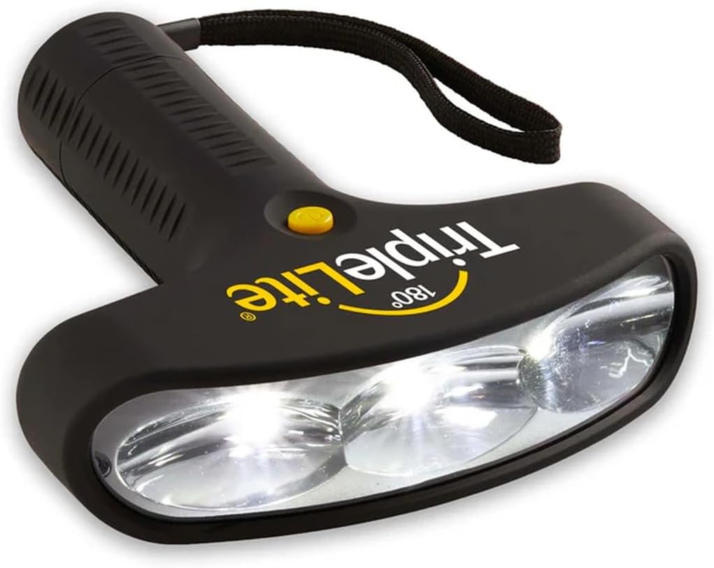 Looking for a powerful triple light flashlight? The TripleLite TL800 offers a 180° wide beam, 800 lumens, 3 modes, and water resistance. Batteries included