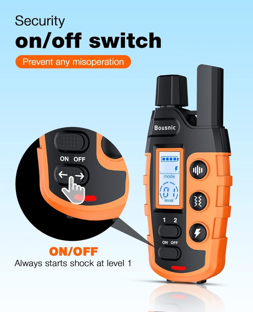 Find the best collars for little dogs with the Bousnic Dog Shock Collar. Features a 3300ft remote, beep, vibration, and safe shock modes for easy training.