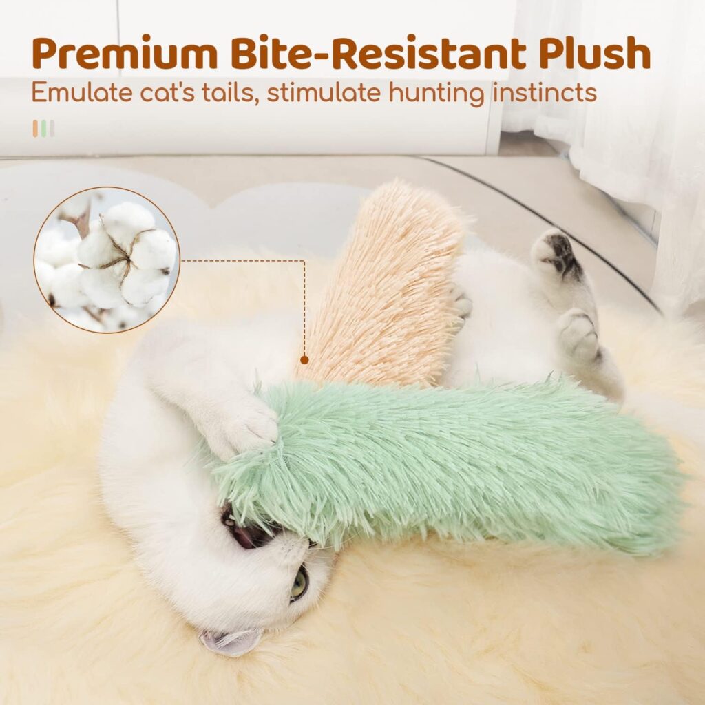 Looking for a fun cat and pillow toy? This Potaroma 3-pack features durable kitten kicker pillows with a crinkle sound and catnip to promote healthy exercise