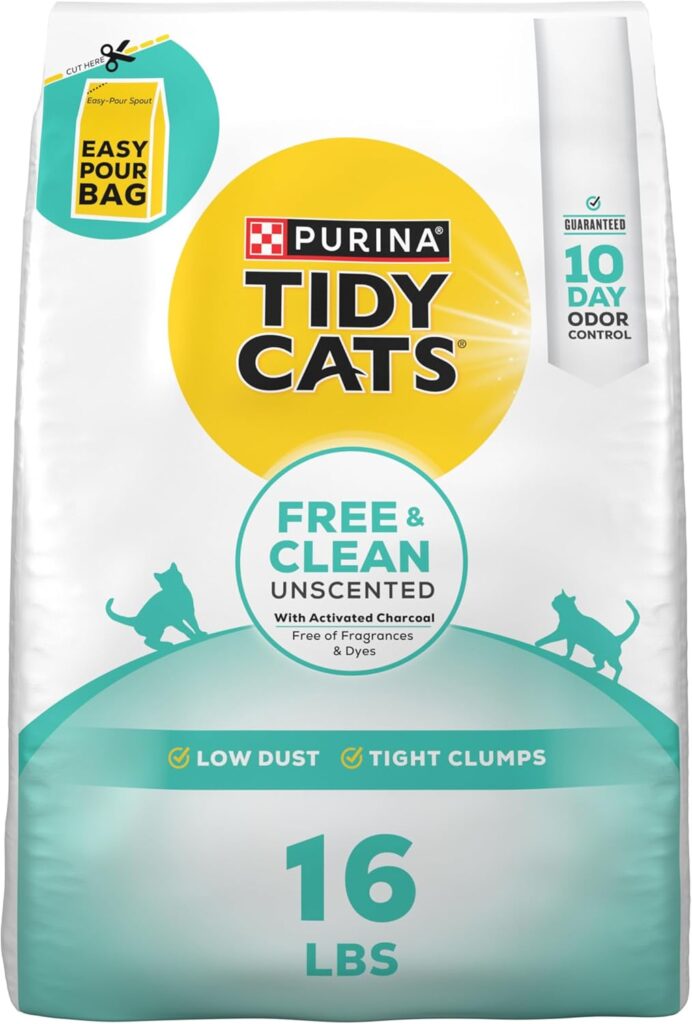 Looking for the best unscented cat litter? Purina Tidy Cats Free & Clean offers powerful clumping and odor control without fragrances. Perfect for multi-cat homes