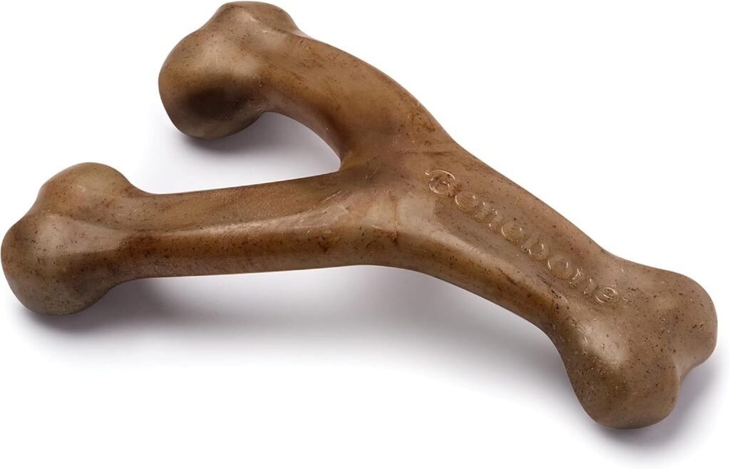 Looking for the best chew dogs toys? The Benebone Wishbone is a durable chew toy for aggressive chewers, made in the USA with real bacon flavor.
