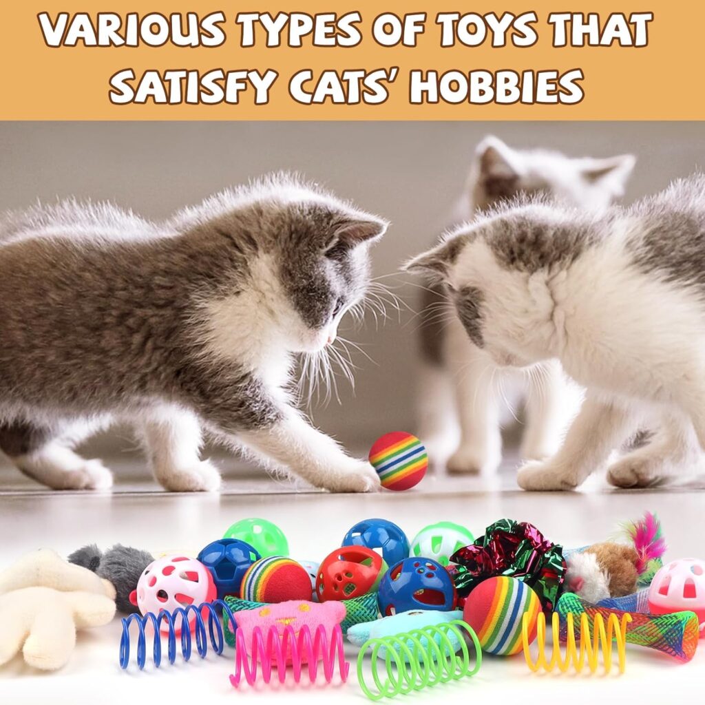Discover the QUOZUO 30-piece cat and kitten toys set! Featuring an interactive wand, springs, and bell balls, it’s the perfect gift for bored indoor cats.